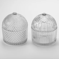 China New Arrival Glass Candle Jar With Lids Wholesale manufacturer