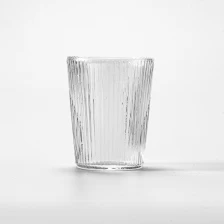 China Classic Ribber Glass Cup For Drinking For Candle Making manufacturer