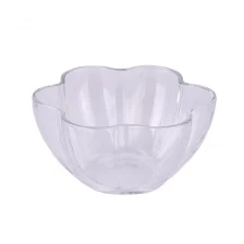 China Flower Shaped Glass Candle Vessel Jumbo Glass Candle Vessels manufacturer