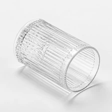 China Clear glass candle vessels for candle making home decor manufacturer
