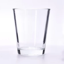 China Custom 500ml Glass Candle Vessels V Shaped Glass Candle Jars Wholesale manufacturer