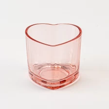 China Valentine's Gift Heart Shaped Glass Candle Jars Empty Heart Shaped Glass for Candle Making manufacturer