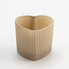China Ribber Heart Shaped Glass Candle Jars Heart Shaped Candle Glass Wholesale manufacturer