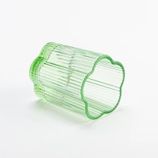 China Empty Flower Shaped Glass for Candle Making with Valentine's Gift manufacturer