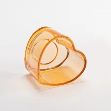 China Valentines Gift Heart Shaped Glass Candle Holders Empty Glass Jar For Candle Making manufacturer