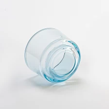 China luxury empty glass candle container with steps manufacturer