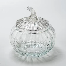 China Large capacity Pumpkin Shaped Glass Candle Jar for Halloween manufacturer