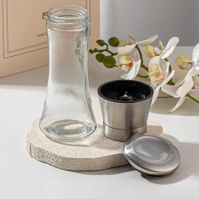 China hot sales empty pepper mills glass bottle with grinding cap manufacturer