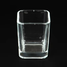 China Square Glass Candle Jars 8oz Square Glass Candle Holders manufacturer