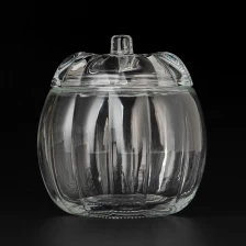 China Custom Unique Pumpkin Glass Candle Jar With Lids Wholesale manufacturer