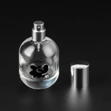China Luxury Clear Glass Perfume Bottle with silver cap manufacturer