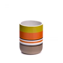 China Home Decoration Stoneware Candle Holders Empty Stoneware Candle Holders Wholesale manufacturer