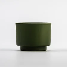 China Wholesale Matte Dark Green 145ml Glass Jar Candle Vessel with home decor manufacturer