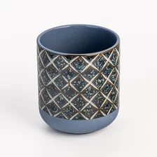 China Wholesale Ceramic Candle Jar Pot Glazed Cylinder Home Decoration manufacturer