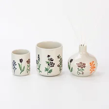 China 5oz 14oz Empty Ceramic Candle Vessel for Candle Making Unique Spring Collection Ceramic Candle Vessel Wholesale manufacturer