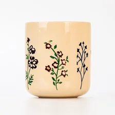 China Spring Collection Ceramic Candle Vessels Wholesale Custom Empty Ceramic Candle Jar for Candle Making manufacturer