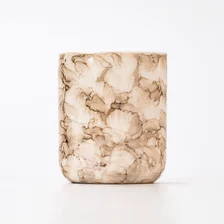 China 5oz Marble Surface Finishes Ceramic Candle Jars manufacturer