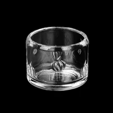 China Round pumpkin pattern Candle Container Clear Glass Jar Candle Holder with Christmas manufacturer