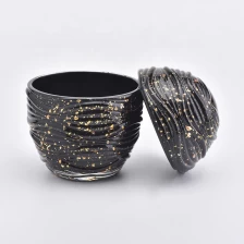 China Egg shape black decorating Glass Candle holder wedding decoration manufacturer