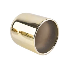 China Popular 10oz Gold Ceramic Candle Jars manufacturer