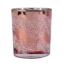 China Sunny custom electroplated glass jar for candle making 10oz manufacturer