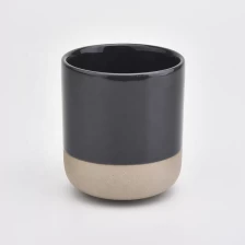 China 10oz 420ml Black Ceramic Candle Jar For Wedding Party wholesale manufacturer