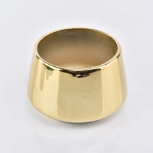 China Gold Ceramic Candle Vessels manufacturer