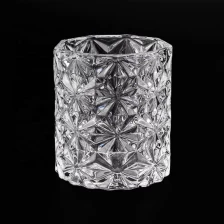 China Crystal Embossed Glass Candle Holders Wholesale manufacturer