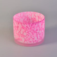 China 250ml Luxury pink Glass jar candle making supplies manufacturer