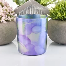 China Engraving round Glass Candle holders wedding decoration centerpieces manufacturer