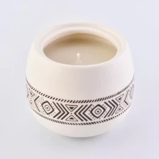 China bulk natural ceramic tea light candle incense burner jar container with lid manufacturer