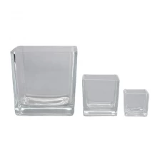China Wholesale Classic Square Glass Candle Jars manufacturer