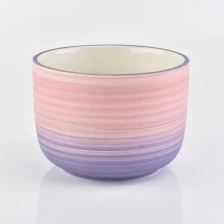 China Classical iridescent frosted ceramic candle bowl container manufacturer