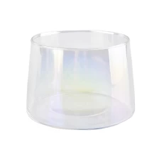 China Clear Glass Candle container home decoration manufacturer