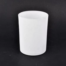 China wedding empty 9oz matte white glass candle jar container manufacturer