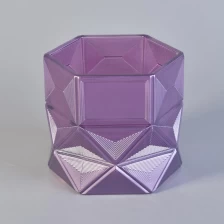 China Patent Design Geo Cut Glass Candle Holders manufacturer