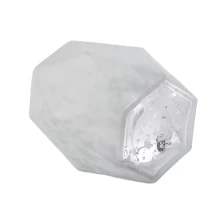 China Geo cut Custom matte Glass Candle tumbler for wedding manufacturer