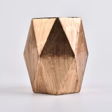 China Custom Gold Hexagon Glass Candle Holders manufacturer