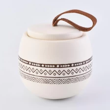 China Ball Shaped Round Ceramic Candle Container With Lids manufacturer