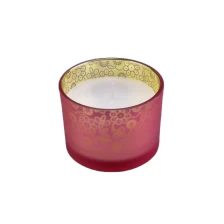 China 12 oz Luxury frosted soy wax glass candle holder in bulk manufacturer
