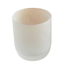 China customized wholesale transparent frosted glass votive candle jar manufacturer
