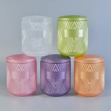 China Luxury glass candle jar with lid for candle making 7 oz 8 oz manufacturer