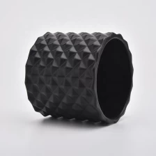 China Geo cut black Glass Candle Holders customized in bulk manufacturer