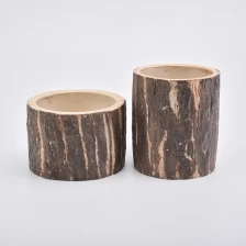 China Decorative Tree Pattern Candle Holders With Concrete Material manufacturer