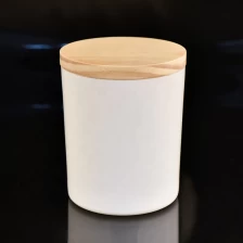 China 6oz 8oz 10oz white matte glass candle jar soy wax candle jar with lid manufacturer