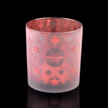 China 6oz 8oz 10oz Rose Gold Laser Engraving Glass Candle Jars manufacturer