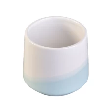 China recycled 450ml c blue and white ceramic candle container bowl manufacturer