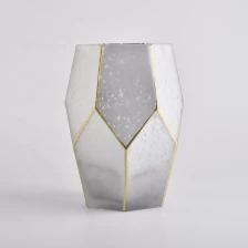 China Mercury christmas hexagonal candle jar home decor manufacturer