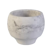 China cheap modern fashionable pretty  concrete round empty oil candle holders 10oz manufacturer