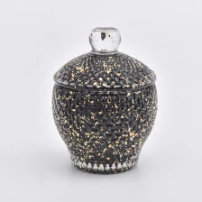 China Customized Glass Candle holder with lid wedding decoration manufacturer